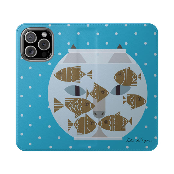Edie Harper Fishful Thinking Phone Folio Iphone and Galaxy