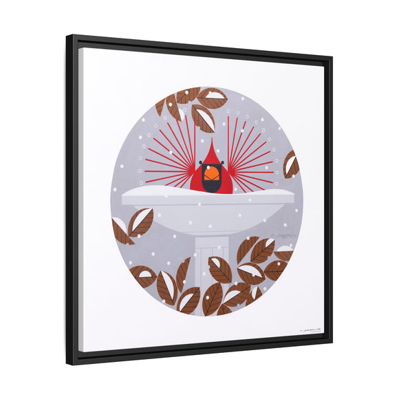 B-r-r-r-r-rdbath Charley Harper Framed Giclee Print on Stretched Canvas