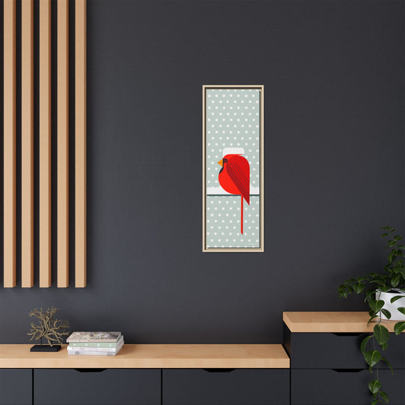 Cool Cardinal Charley Harper Framed Giclee Print Stretched On Canvas