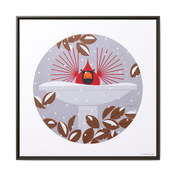 B-r-r-r-r-rdbath Charley Harper Framed Giclee Print on Stretched Canvas