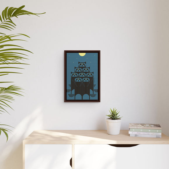 Racpack Charley Harper Framed Giclee Print on Stretched Canvas