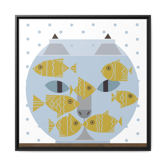 Fishful Thinking Edie Harper Framed Giclee Print on Stretched Canvas