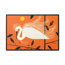 Snowy Egret Charley Harper Framed Giclee Print on Stretched Canvas-3