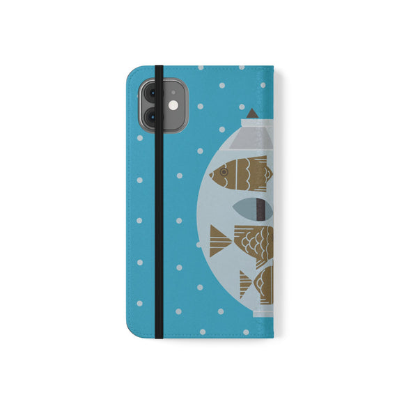 Edie Harper Fishful Thinking Phone Folio Iphone and Galaxy