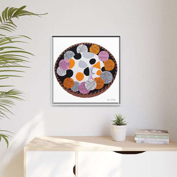 Kittens n' Knittens Edie Harper Framed Giclee Print on Stretched Canvas