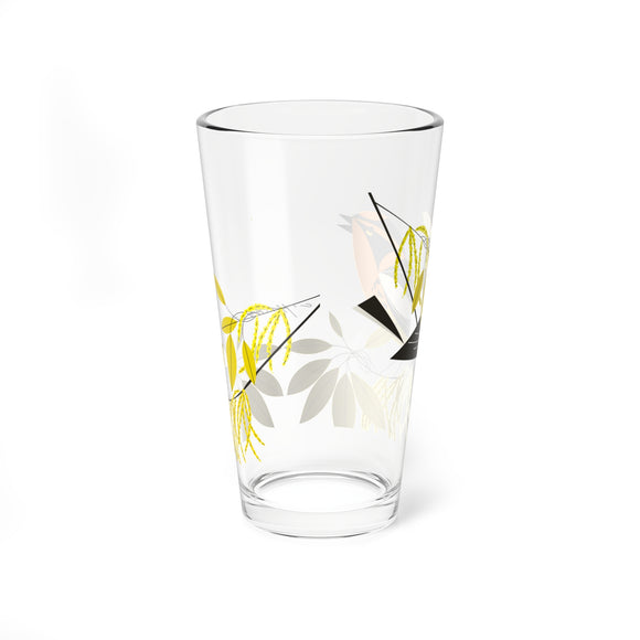 Blackburnian Warbler Charley Harper Pint Glass, 16oz