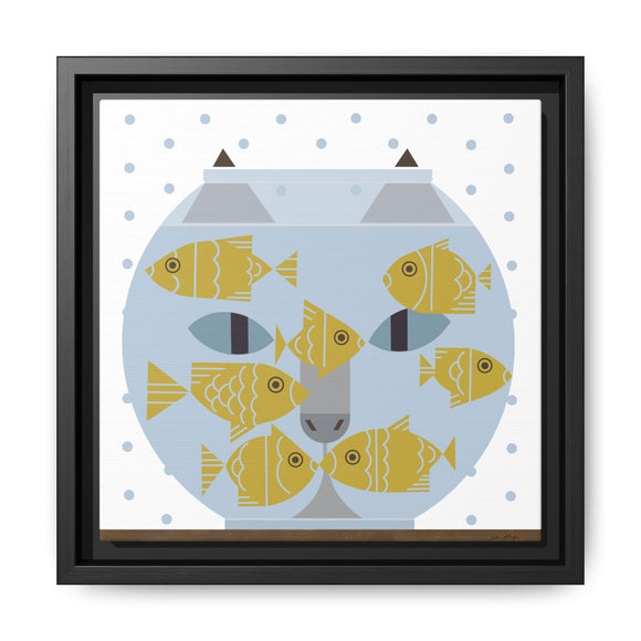 Fishful Thinking Edie Harper Framed Giclee Print on Stretched Canvas