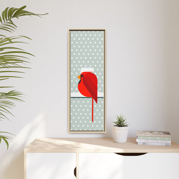 Cool Cardinal Charley Harper Framed Giclee Print Stretched On Canvas