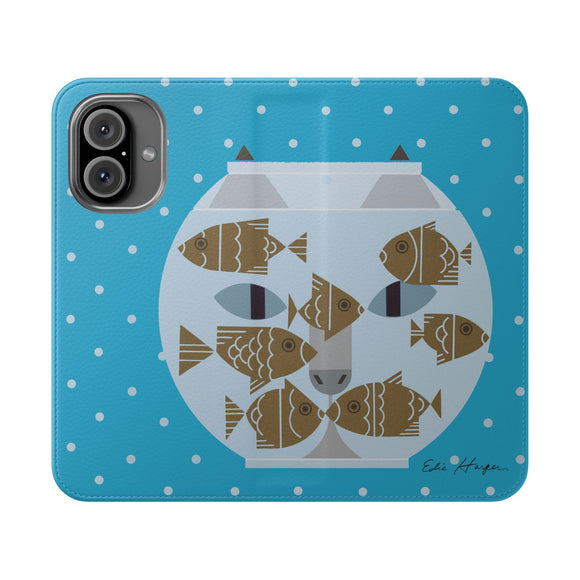 Edie Harper Fishful Thinking Phone Folio Iphone and Galaxy