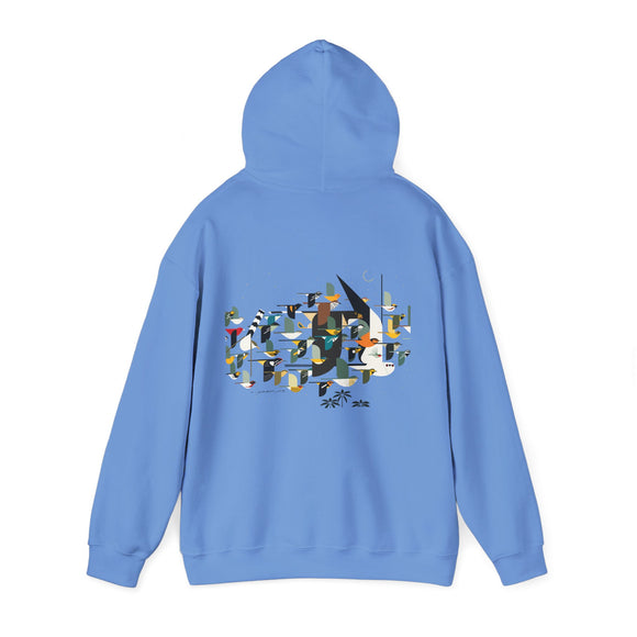 Charley Harper Mystery Of The Missing Migrants Unisex Heavy Blend™ Hooded Sweatshirt