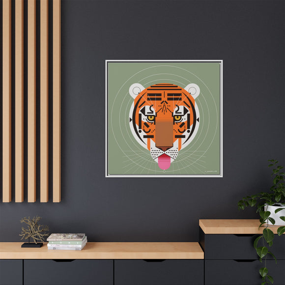 Cool Carnivore Charley Harper Giclee Framed Stretched On Canvas Print