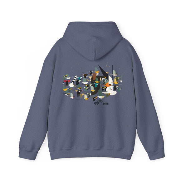 Charley Harper Mystery Of The Missing Migrants Unisex Heavy Blend™ Hooded Sweatshirt