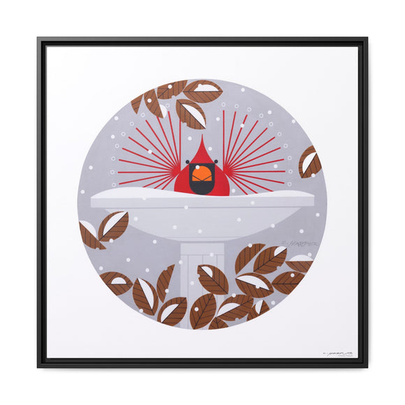 B-r-r-r-r-rdbath Charley Harper Framed Giclee Print on Stretched Canvas