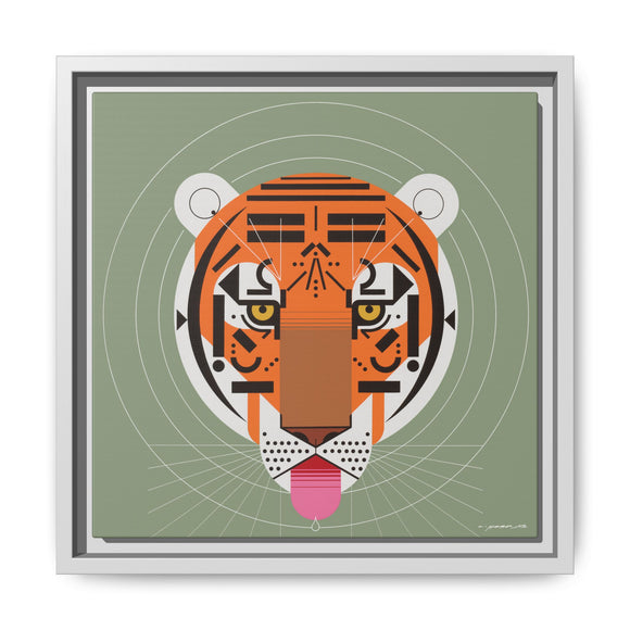 Cool Carnivore Charley Harper Giclee Framed Stretched On Canvas Print