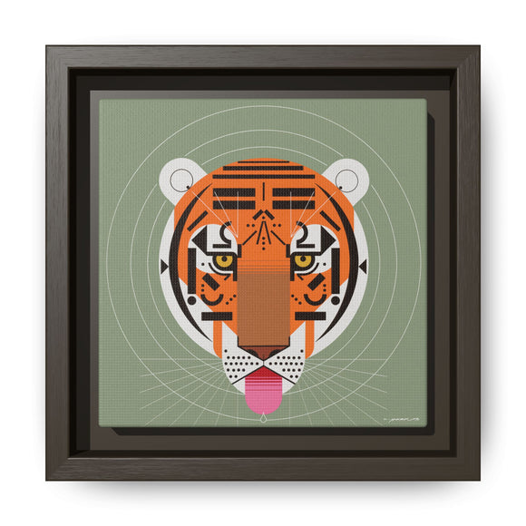 Cool Carnivore Charley Harper Giclee Framed Stretched On Canvas Print