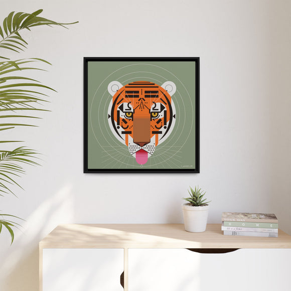 Cool Carnivore Charley Harper Giclee Framed Stretched On Canvas Print