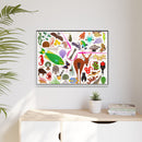 Charley Harper Florida Keys Framed Giclee On Canvas Wall Art-59