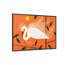 Snowy Egret Charley Harper Framed Giclee Print on Stretched Canvas-45