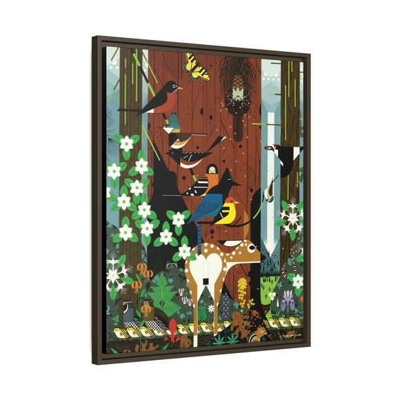Charley Harper Sierra Range—National Park Service Commission 1990 Framed Giclee Wrapped Canvas Wall Art
