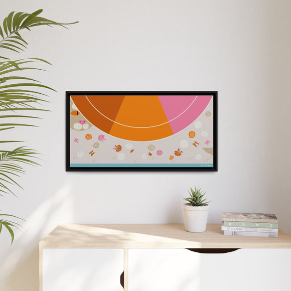Sand Peeper Edie Harper Framed Giclee Print Stretched On Canvas