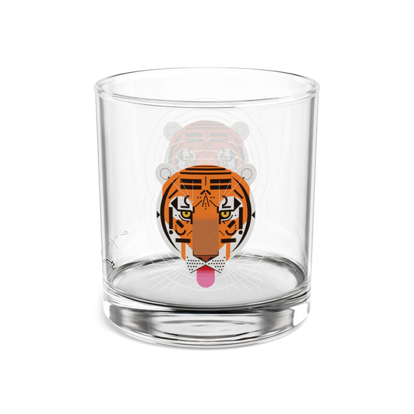 Cool Carnivore Charley Harper Rocks Glass, 10oz