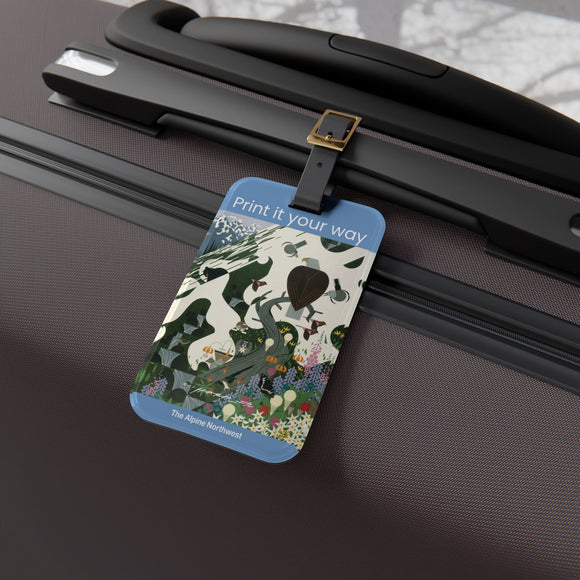 Charley Harper The Alpine Northwest National Park Luggage Tag (1994)