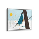 White-Breasted Nuthatch Charley Harper Giclee on Matte Stretched Canvas-68