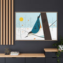 White-Breasted Nuthatch Charley Harper Giclee on Matte Stretched Canvas-112