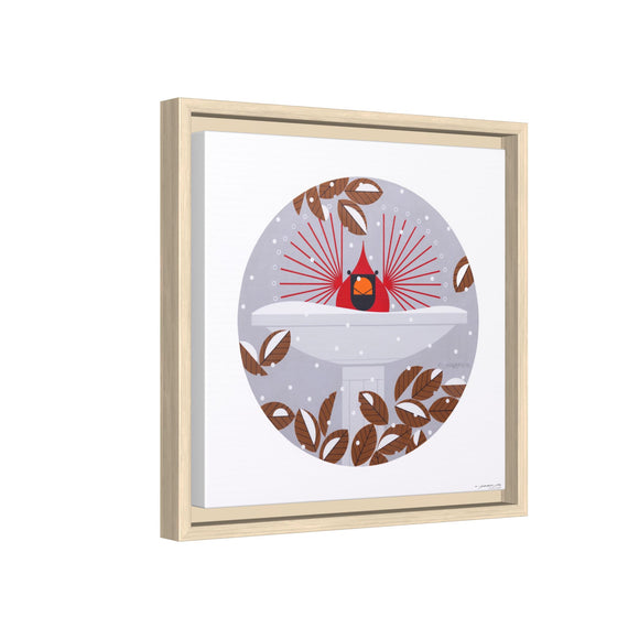 B-r-r-r-r-rdbath Charley Harper Framed Giclee Print on Stretched Canvas