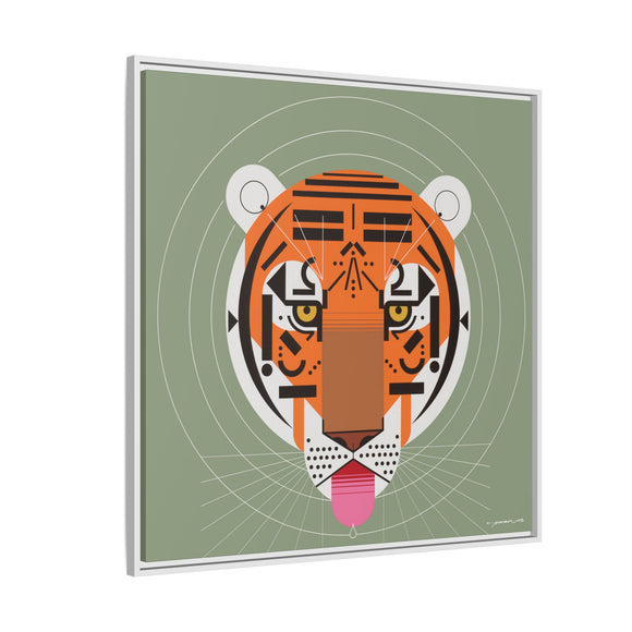 Cool Carnivore Charley Harper Giclee Framed Stretched On Canvas Print