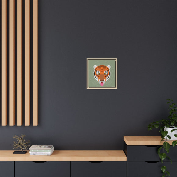 Cool Carnivore Charley Harper Giclee Framed Stretched On Canvas Print