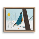 White-Breasted Nuthatch Charley Harper Giclee on Matte Stretched Canvas-2