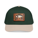 Everglades Mid Profile Baseball Cap with Leather Patch (Rectangle)-6