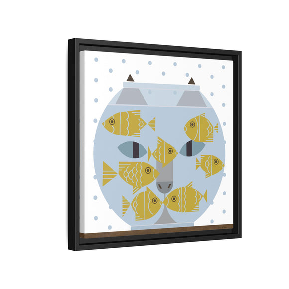 Fishful Thinking Edie Harper Framed Giclee Print on Stretched Canvas