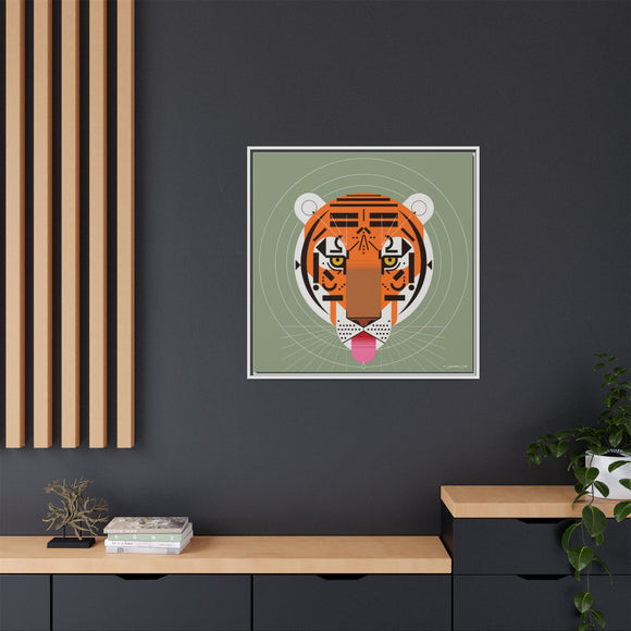 Cool Carnivore Charley Harper Giclee Framed Stretched On Canvas Print