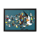 Charley Harper Mystery Of The Missing Migrants Framed Giclee On Canvas Wall  Art-10