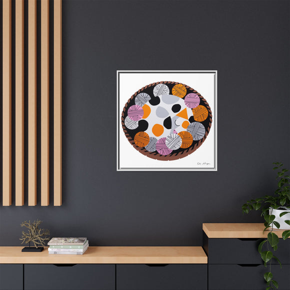 Kittens n' Knittens Edie Harper Framed Giclee Print on Stretched Canvas
