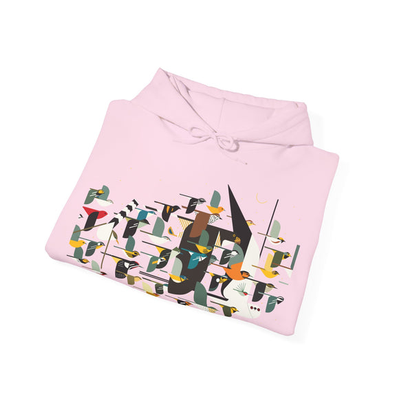 Charley Harper Mystery Of The Missing Migrants Unisex Heavy Blend™ Hooded Sweatshirt