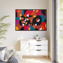 Crazy Cat Crazy Quilt Edie Harper Framed Giclee Print Stretched On Canvas-57
