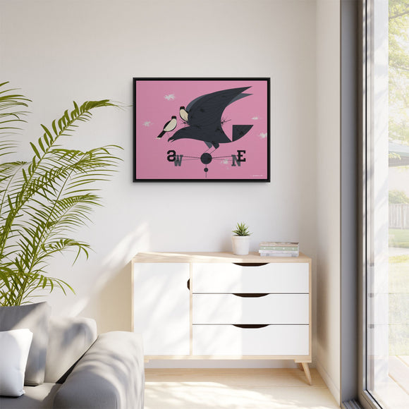 Eastern Kingbird Charley Harper Giclee on Matte Stretched Canvas