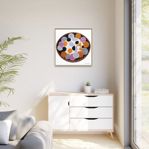 Kittens n' Knittens Edie Harper Framed Giclee Print on Stretched Canvas