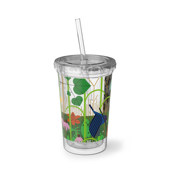 Charley Harper The Edge The Lynx Prairie 24HR Cold and 12HR Hot Double Insulated BPA-Free Acrylic Tumbler