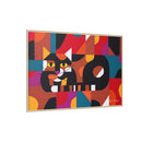 Crazy Cat Crazy Quilt Edie Harper Framed Giclee Print Stretched On Canvas-62