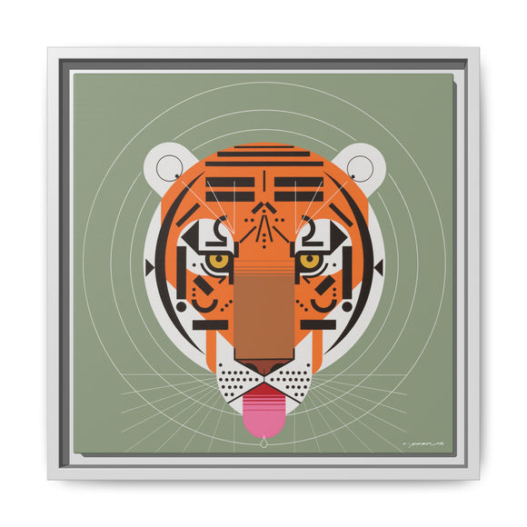 Cool Carnivore Charley Harper Giclee Framed Stretched On Canvas Print