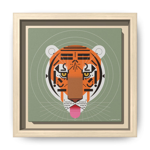 Cool Carnivore Charley Harper Giclee Framed Stretched On Canvas Print
