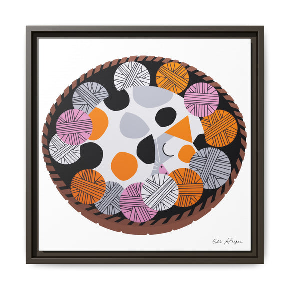 Kittens n' Knittens Edie Harper Framed Giclee Print on Stretched Canvas