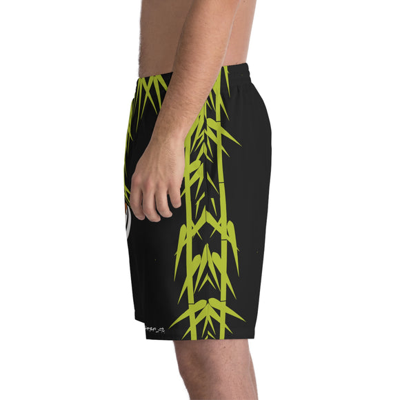 Charley Harper Tiger Men's Elastic Beach Shorts