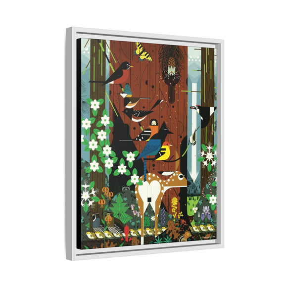 Charley Harper Sierra Range—National Park Service Commission 1990 Framed Giclee Wrapped Canvas Wall Art