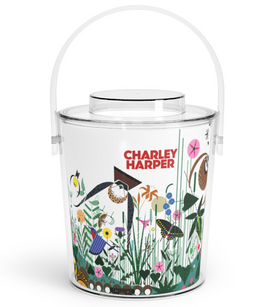Charley Harper Wild Summer Field Ice Bucket with Tongs