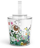 Charley Harper Wild Summer Field Ice Bucket with Tongs-5